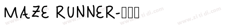 MAZE RUNNER字体转换